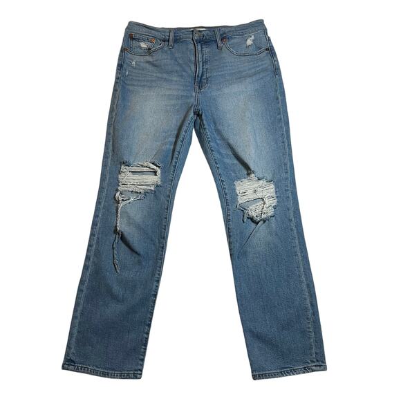 Madewell High Rise The Perfect Vintage Jeans Size 30 Distressed Casual Preppy - Picture 1 of 16